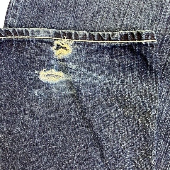 Artful Dodger Vintage Embroidered Rhinestone Wide Leg Relaxed Jeans Worn 40x33 - Picture 7 of 16